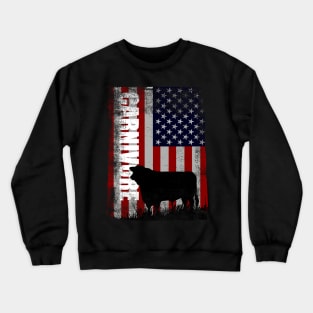 Carnivore American Flag July 4th Crewneck Sweatshirt